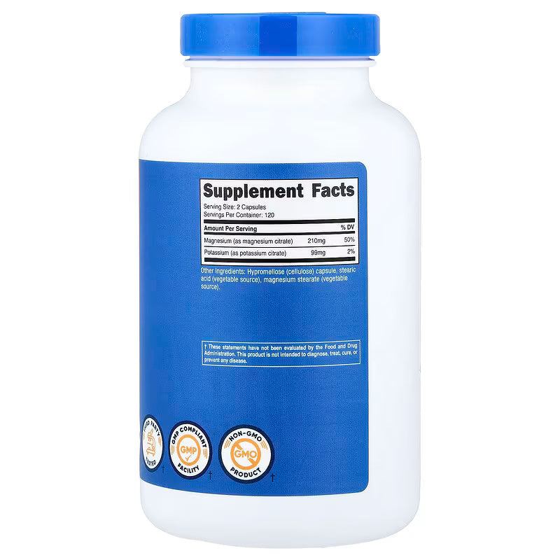 Nutricost Potassium Citrate + Magnesium Citrate 240 Capsules - Galeri