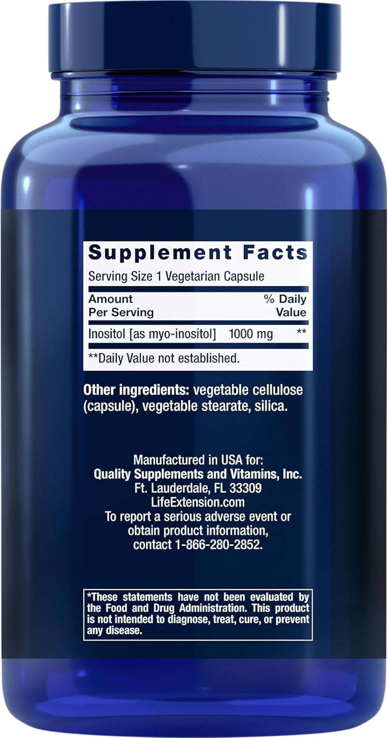 Life Extension Inositol Caps – 1000 mg – 360 Capsules - Galeri