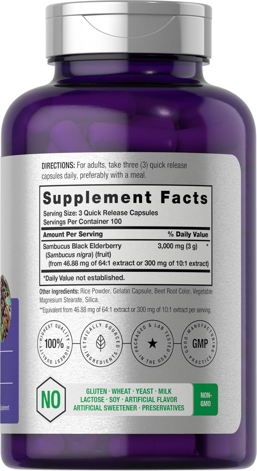 Horbäach Sambucus Black Elderberry 300 Caps - Galeri