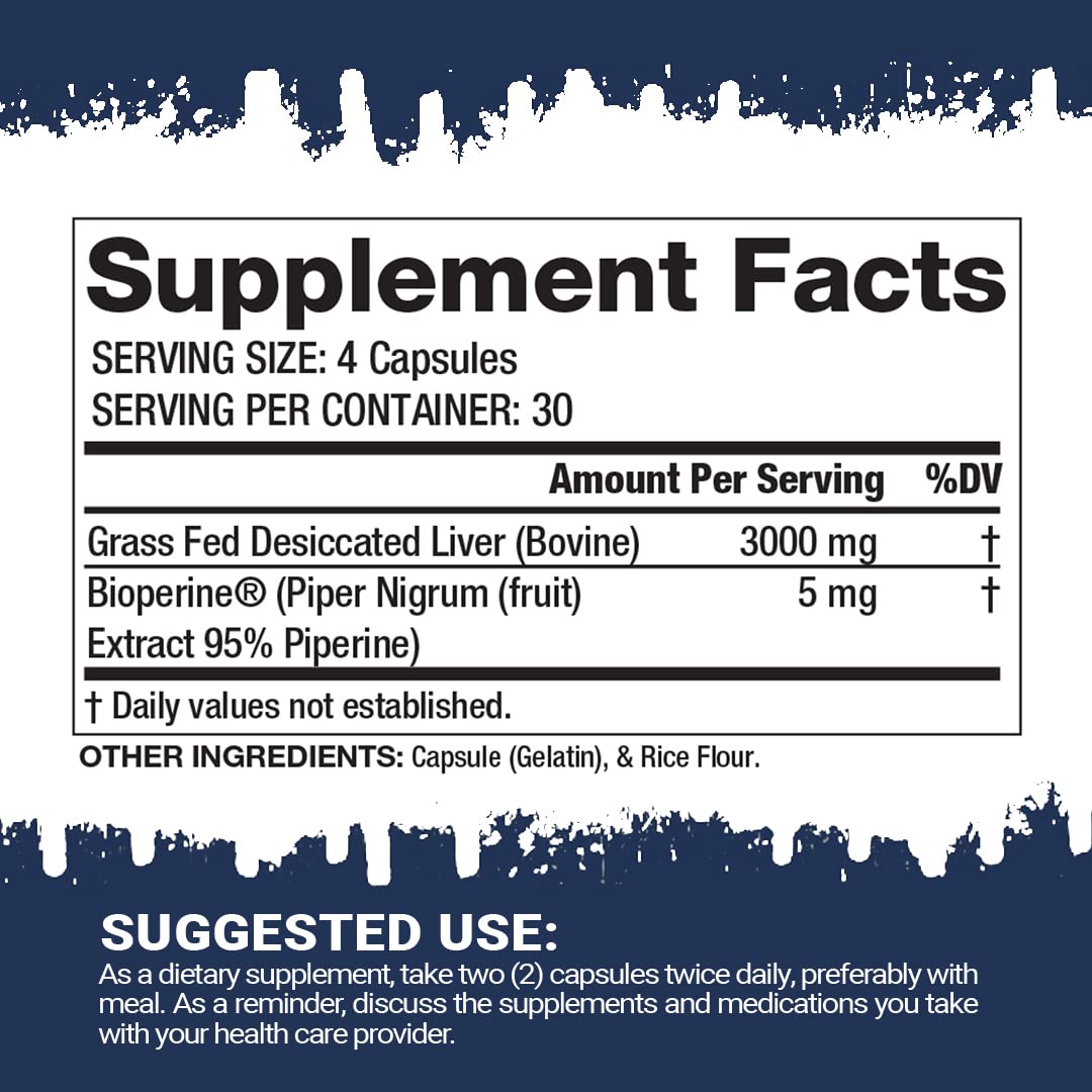 Gaspari Nutrition Proven Liver Grassfed Beef Liver Bovine 120 Caps - Galeri