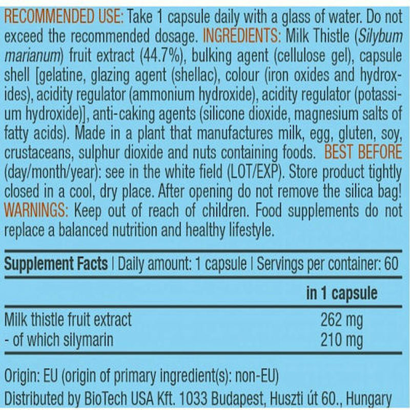 BİOTECH USA Milk Thistle Deve dikeni- 60 caps - Galeri