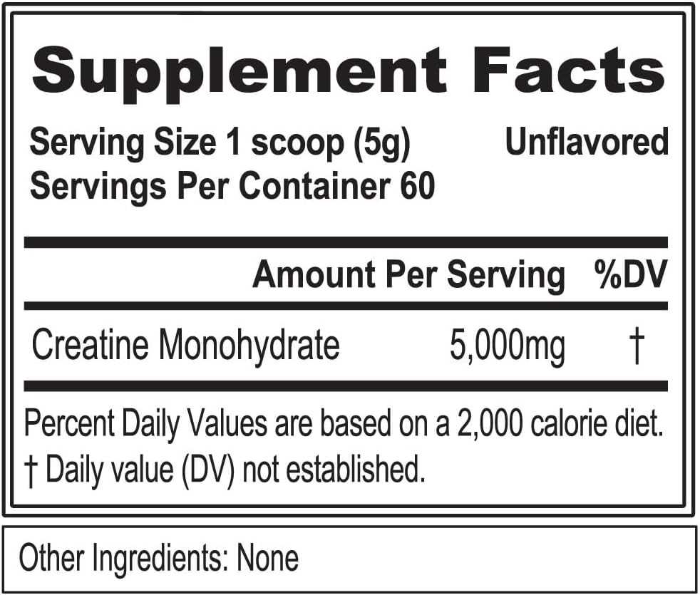 Evlution Nutrition Creatine 5000 - Supports Faster Recovery, Lean Muscle Growth & Performance - Pre & Post Workout Powder - 5000mg Pure Creatine Monohydrate Per Serving - 60 Servings - Unflavored - Galeri