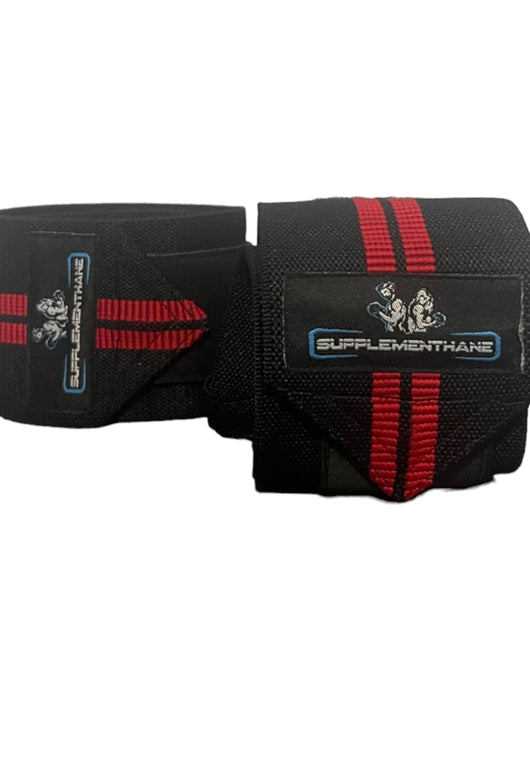 SupplementHane Logolu 2'li Fitness Crossfit Pro Ağırlık Bilekliği Wrist Wraps Bileklik Bilek Koruyucu Destek Bilekliği - Galeri
