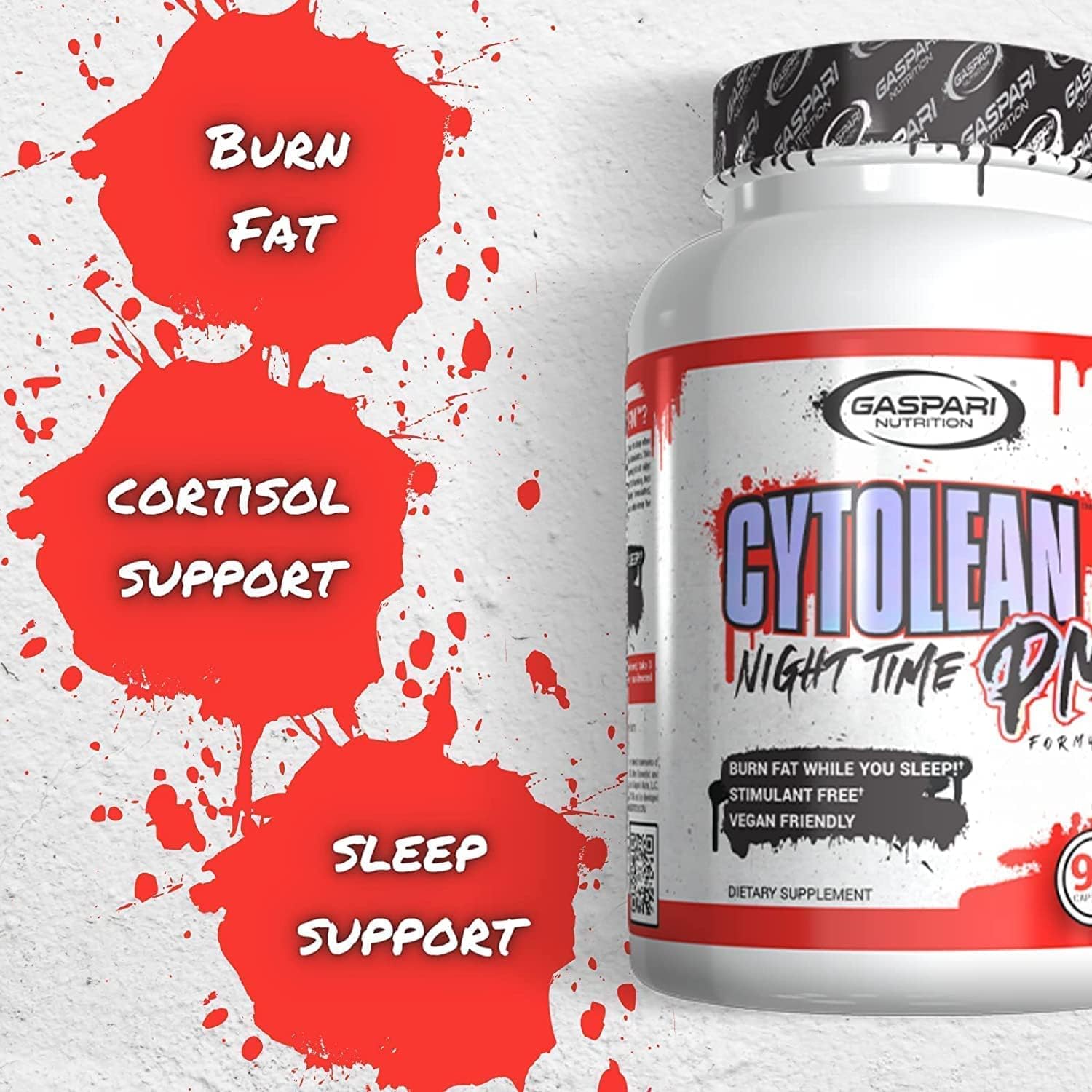 Gaspari Nutrition Cytolean PM Nighttime Fat Burner with Melatonin, Gaba , Ksm66 Ashwagandha , Theanine , Htp , Glycine - Galeri