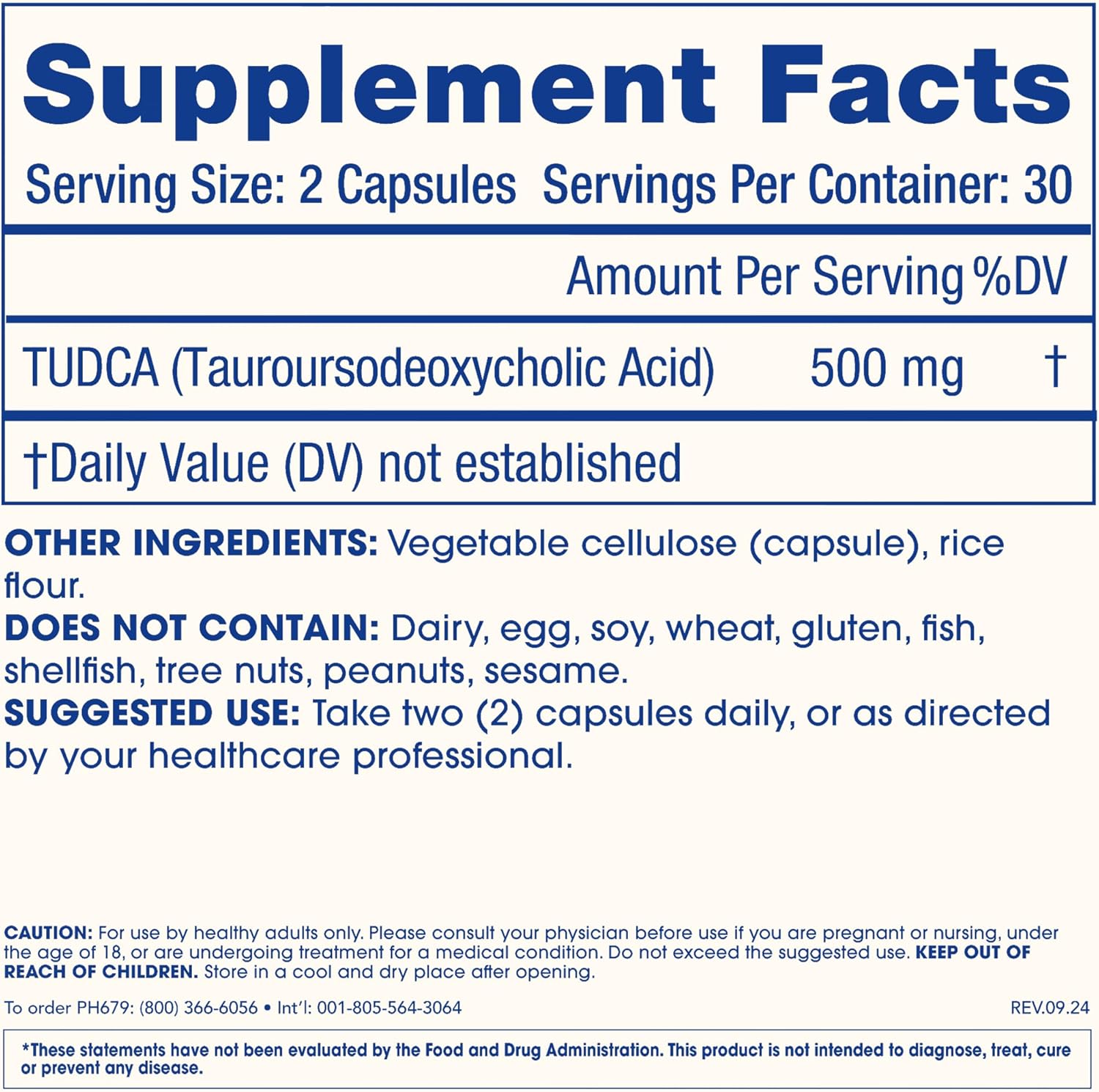 ProHealth Pure TUDCA Liver bile salts Clinically Studied Third-Party Tested 60 Caps - Galeri