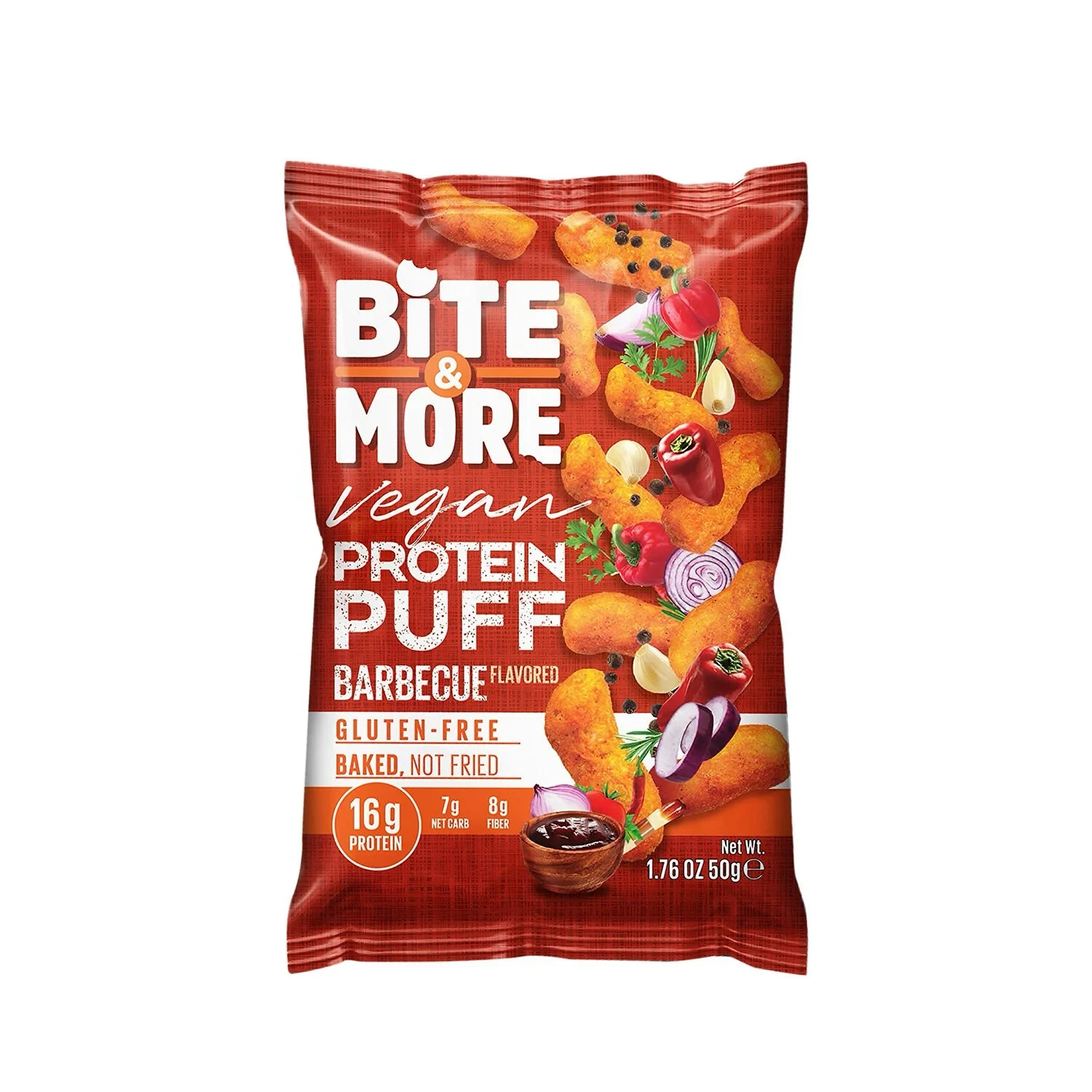 Bite &amp; More Barbekü Vegan Protein Puff 50 Gr