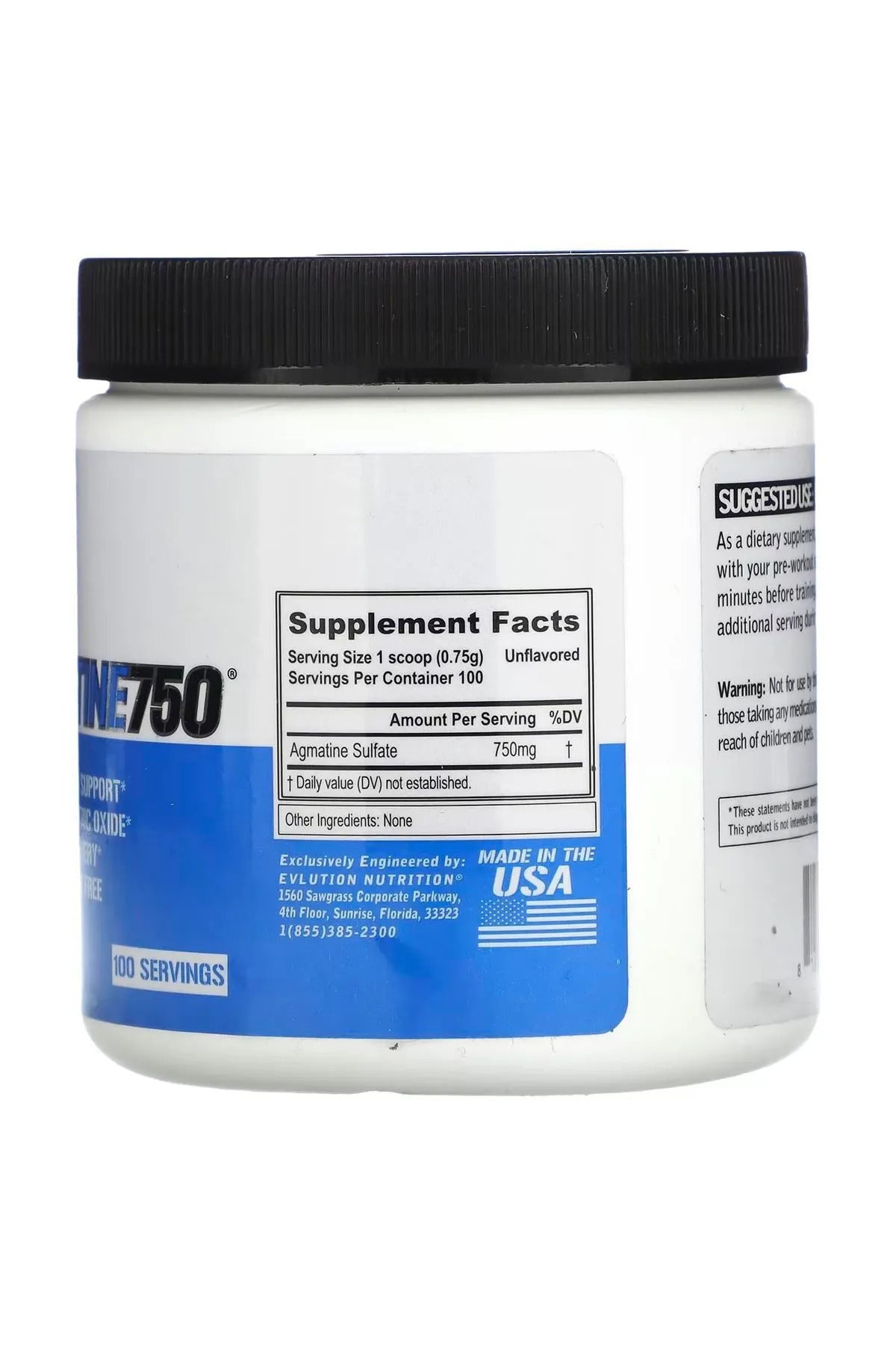 EVLution Nutrition Agmatine Nitric Oxide 750 Mg 100 Servis - Galeri