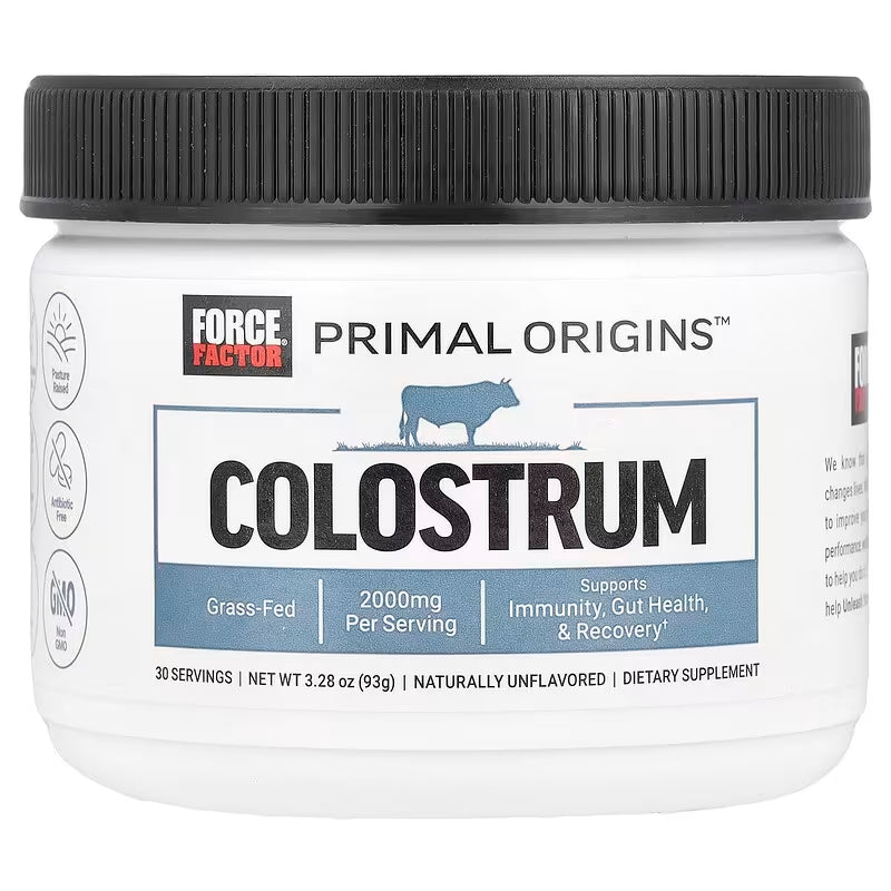 Force Factor Primal Origins Bovine Colostrum Grass-Fed Gut Health & Recovery  93 g