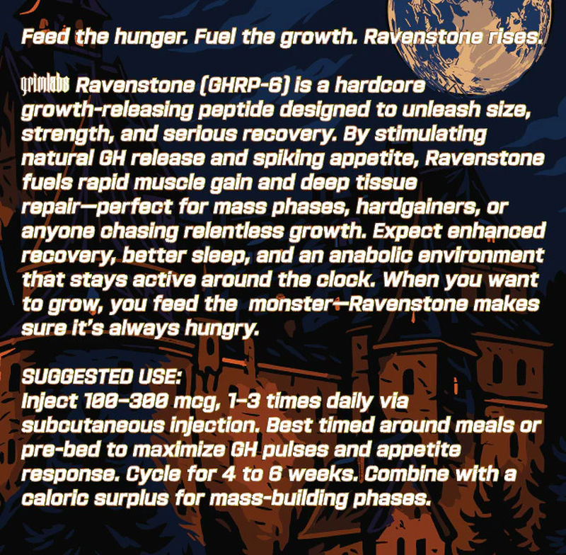 Grimlabs Ravenstone - GHRP 6 10mg & Bacteriostatic Water - Galeri