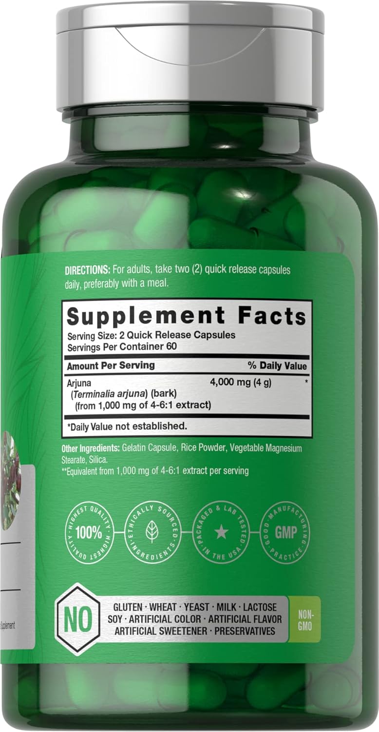 Horbaach Arjuna Heart Support 4000mg 120 Caps - Galeri