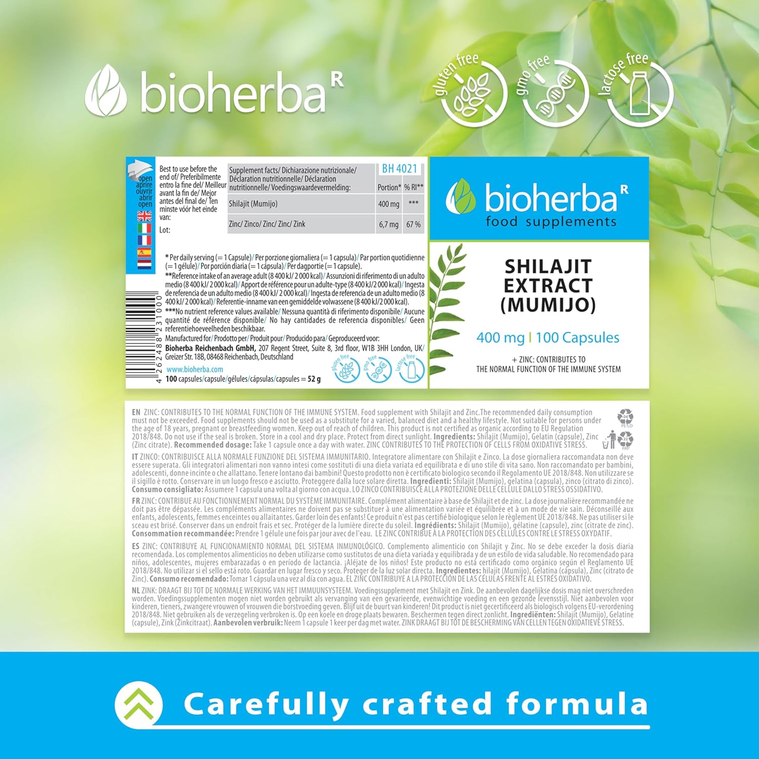 Bioherba Shilajit Extract (Mumijo) 400 mg 100 Caps - Galeri
