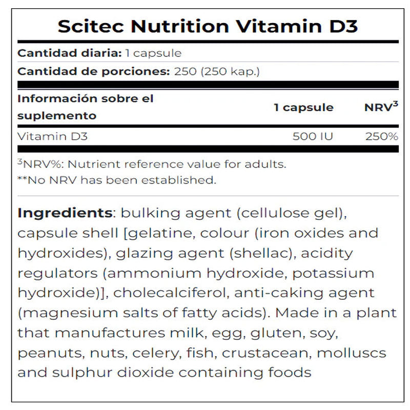 Scitec Vitamin D3 250 caps - Galeri