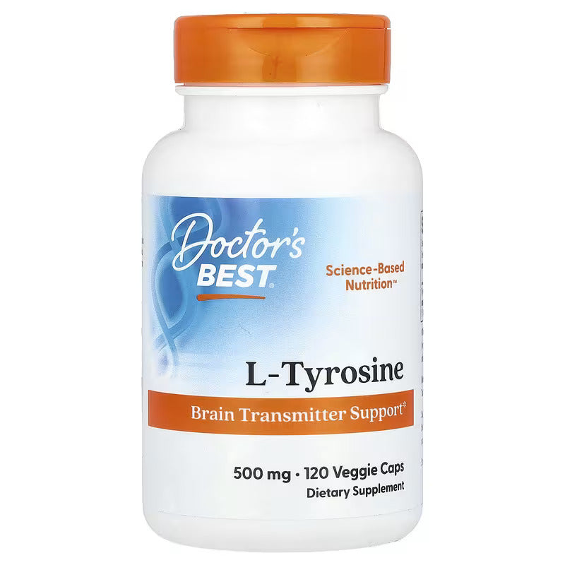 Doctor's Best L-Tyrosine Brain Transmitter Support 500 mg 120 Veggie Caps