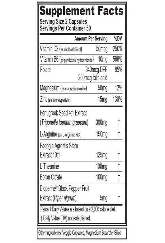 EVLution Nutrition TestMode Booster Fenugreek Boron Fadogia Agrestis - Galeri