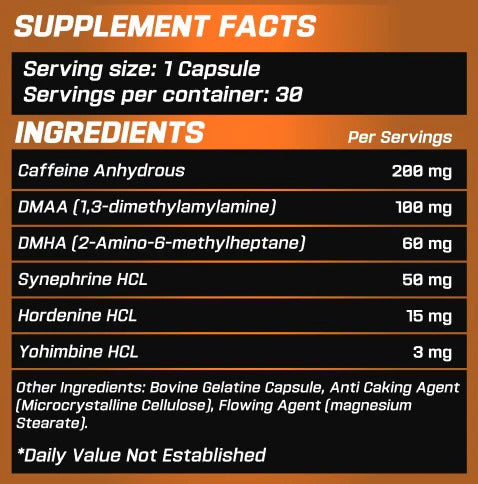Grimlabs Energizer Pure Energy DMAA DMHA Pump Preworkout 30 Servings - Galeri