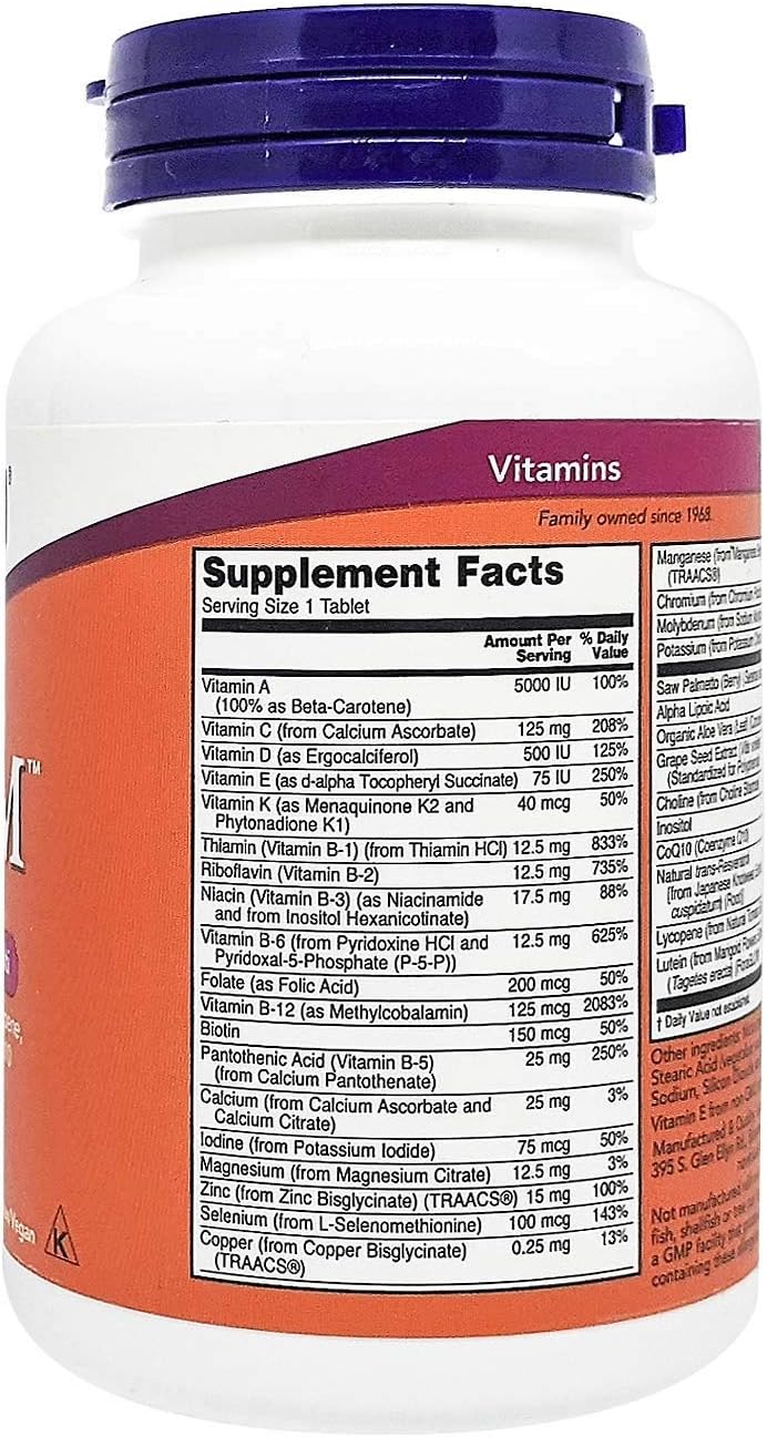 NOW Foods ADAM Superior Men's Multivitamin 60 Tablet - Galeri