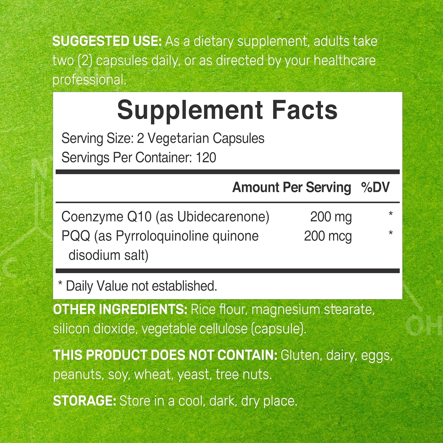 DEAL SUPPLEMENT CoQ10 with PQQ Bioavailable Coenzyme Q10 Energy & Brain Health 240 Veggie Caps - Galeri