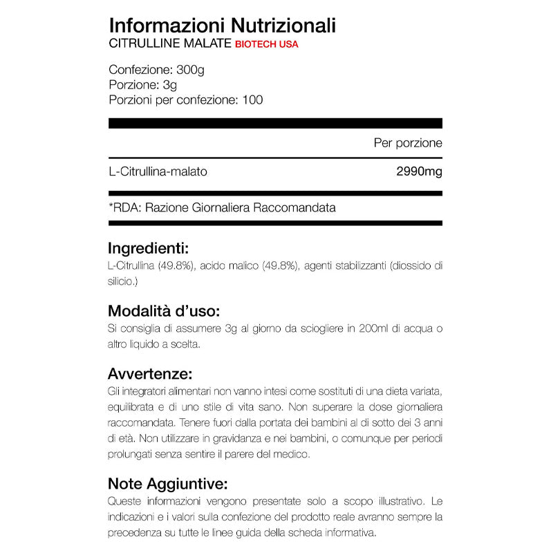 BiotechUSA Citrulline Malate 300g - 100 SERVİS - Galeri