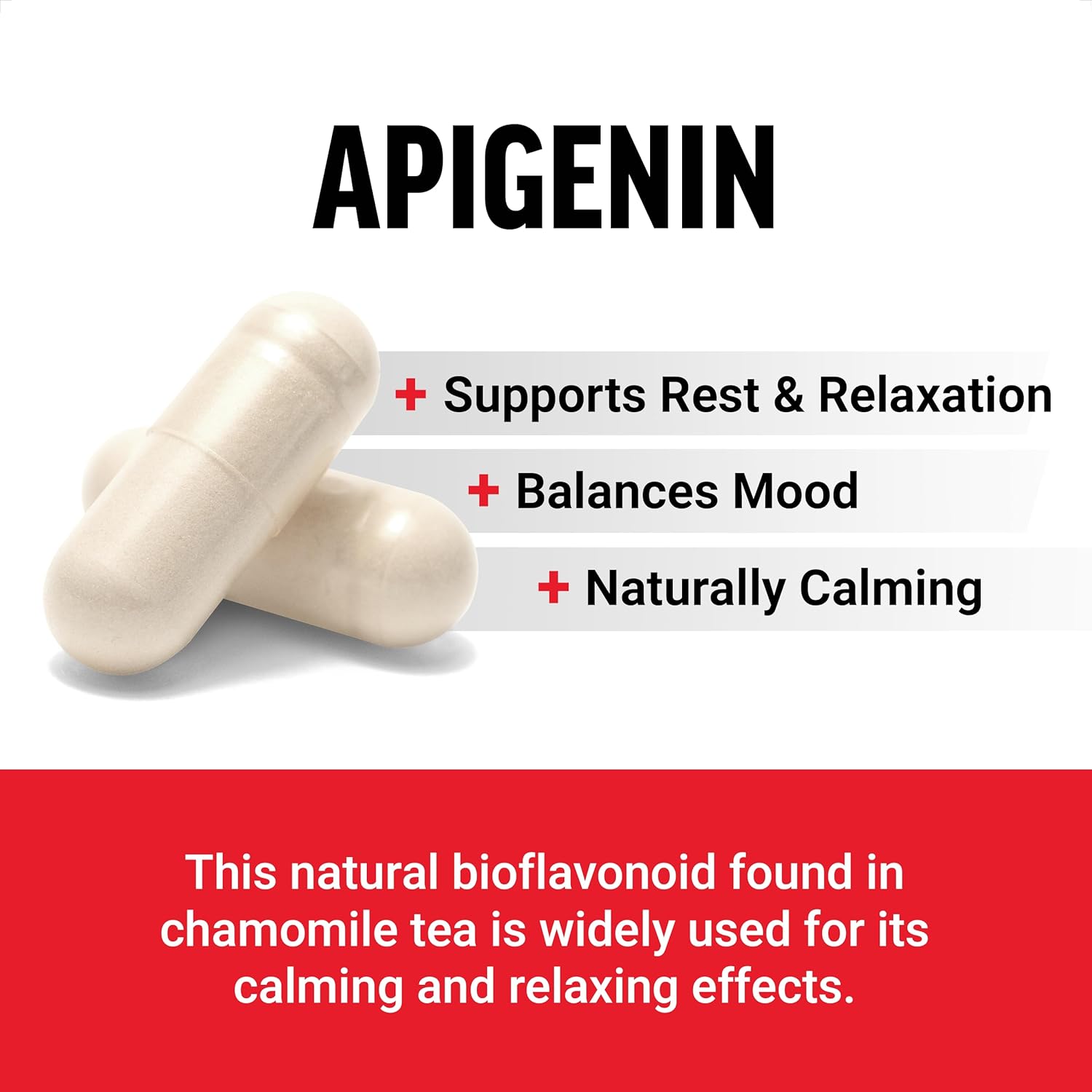 FORCE FACTOR Apigenin Prostate Health Stress Support  Antioxidant 50mg 60 Caps - Galeri