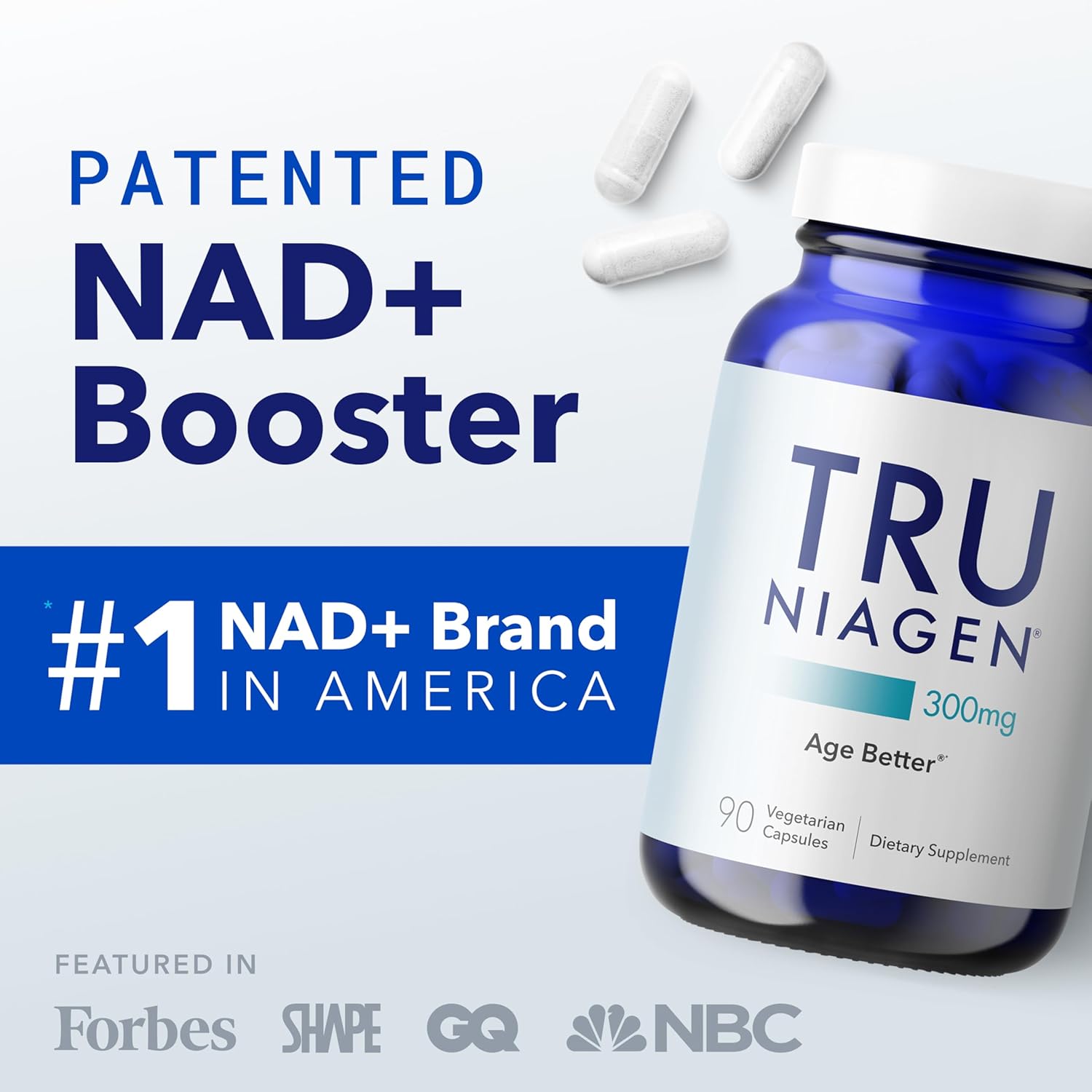 TRU NIAGEN Patented NAD+ Anti Aging and Cell Regeneration 300 mg Energy Brain Muscle Nicotinamide Riboside - Galeri