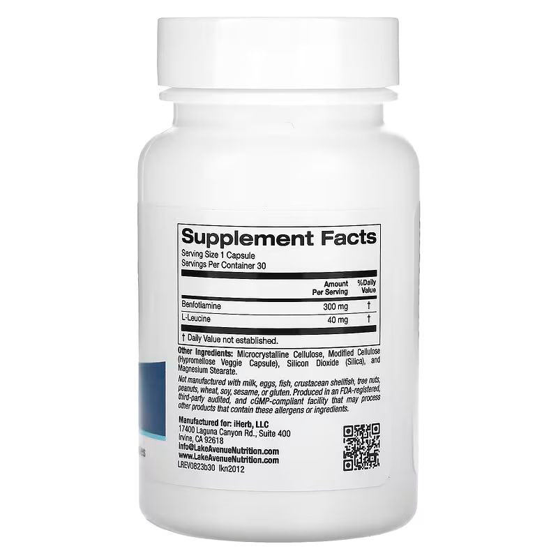 Lake Avenue Nutrition Benfotiamine 300 mg 30 Kapsül - Galeri