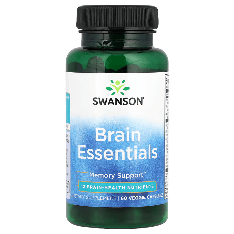 Swanson Brain Dmae Essentials Brain & Cognitive 60 Veggie Capsules