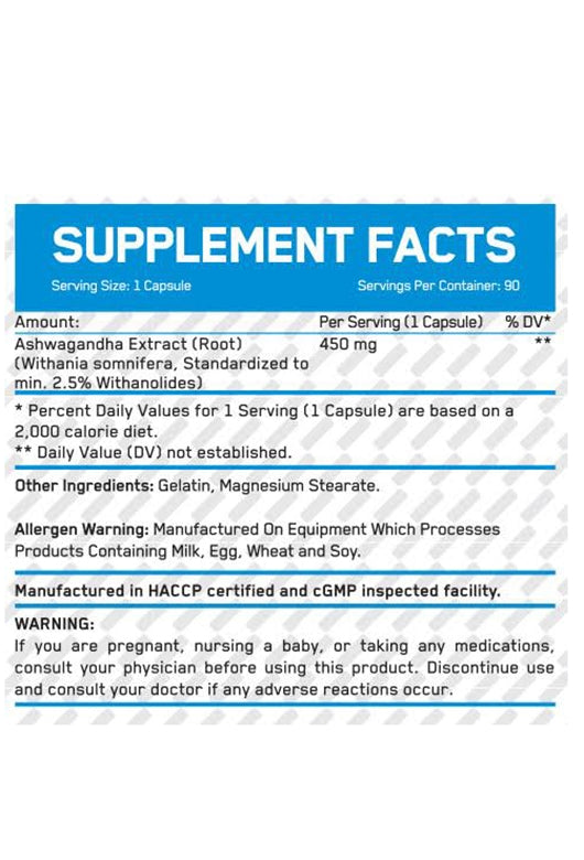 EVERBUILD Ashwagandha 450 mg / 90 Caps - Galeri