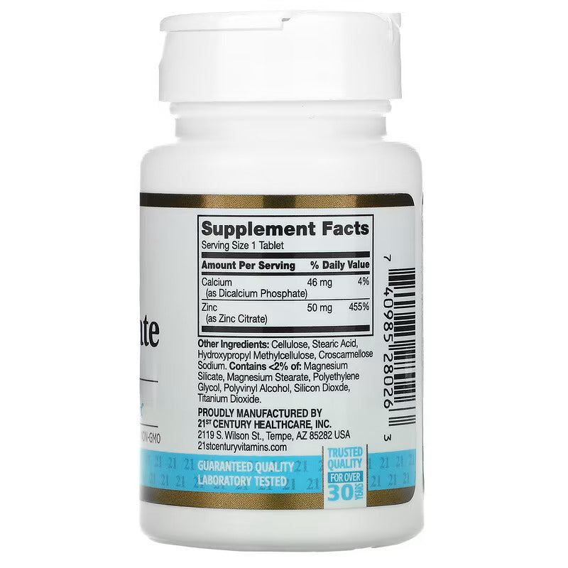 21st Century Zinc Citrate 50 mg 60 Tablets - Galeri