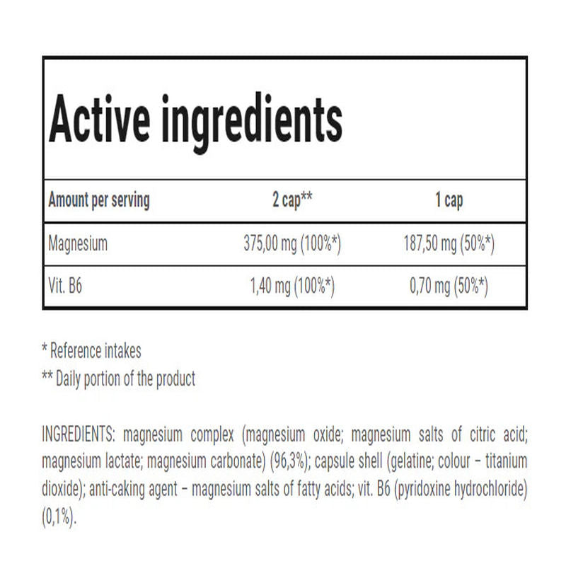TREC MAGNE-100 Magnesium(Magnezyum+B6 Vitamin) SPORT 600 CAPS - Galeri
