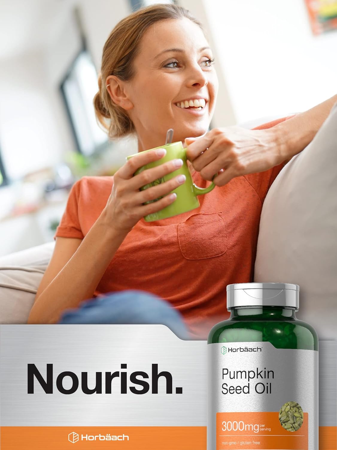 Horbäach Pumpkin Seed Oil 3000mg 120 Softgel - Galeri