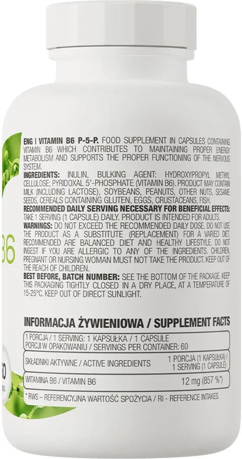 OstroVit Vitamin B6 12 mg P-5-P 60 capsules - Galeri