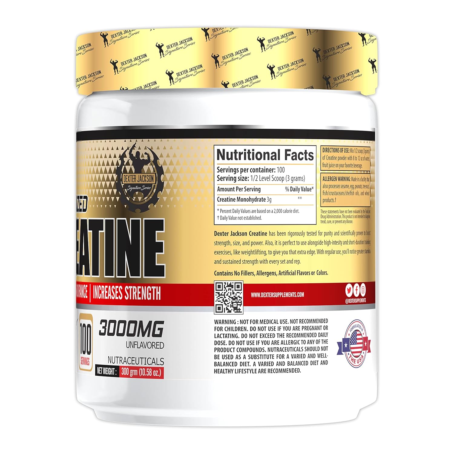 Dexter Jackson Micronized(Mikronize) Gold Line Creatine 300 gram - Galeri