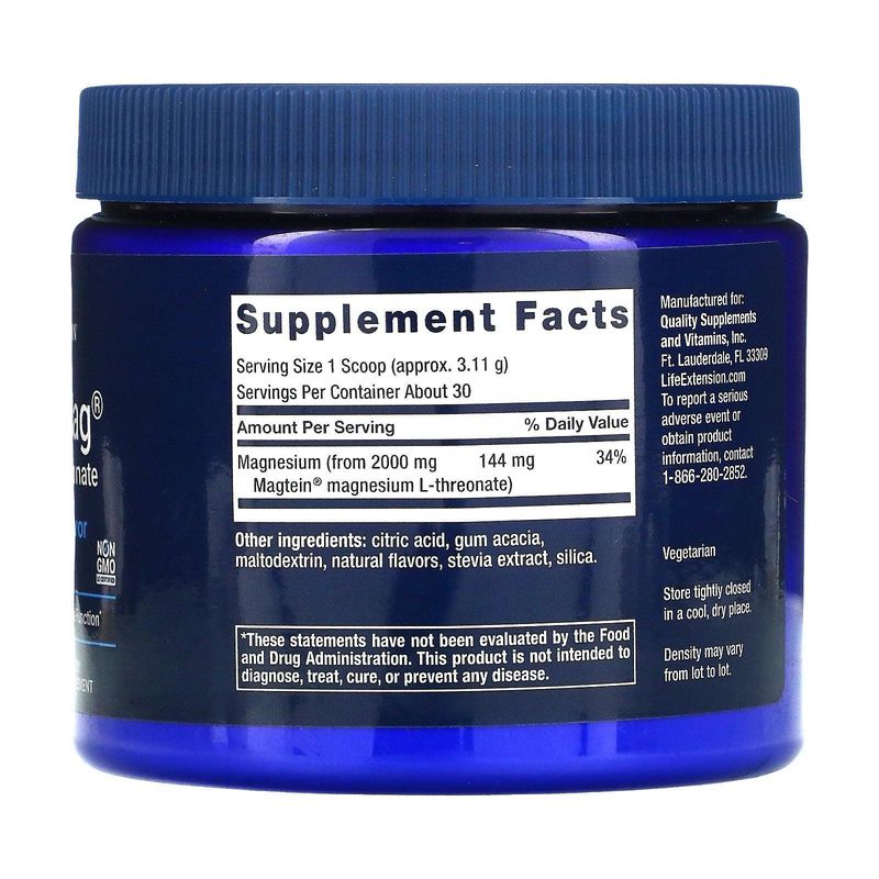 Life Extension Neuro Mag Magnesium L-Threonate Magtein Tropical Punch 93.35 g - Galeri