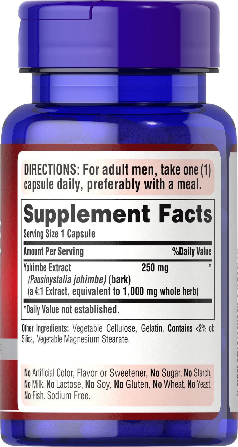 Puritans Pride Yohimbe Extract For Men Yohimbine 1000 mg 50 Caps - Galeri