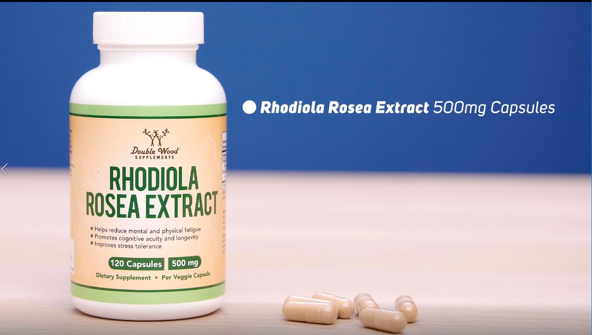 Double Wood Rhodiola Rosea Extract 500mg 120 Vegan Capsul - Galeri