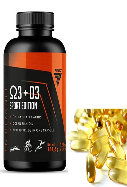 TREC OMEGA 3 + D3 Vitamin 2000 UI SPORT EDITION 120CAPS - Galeri