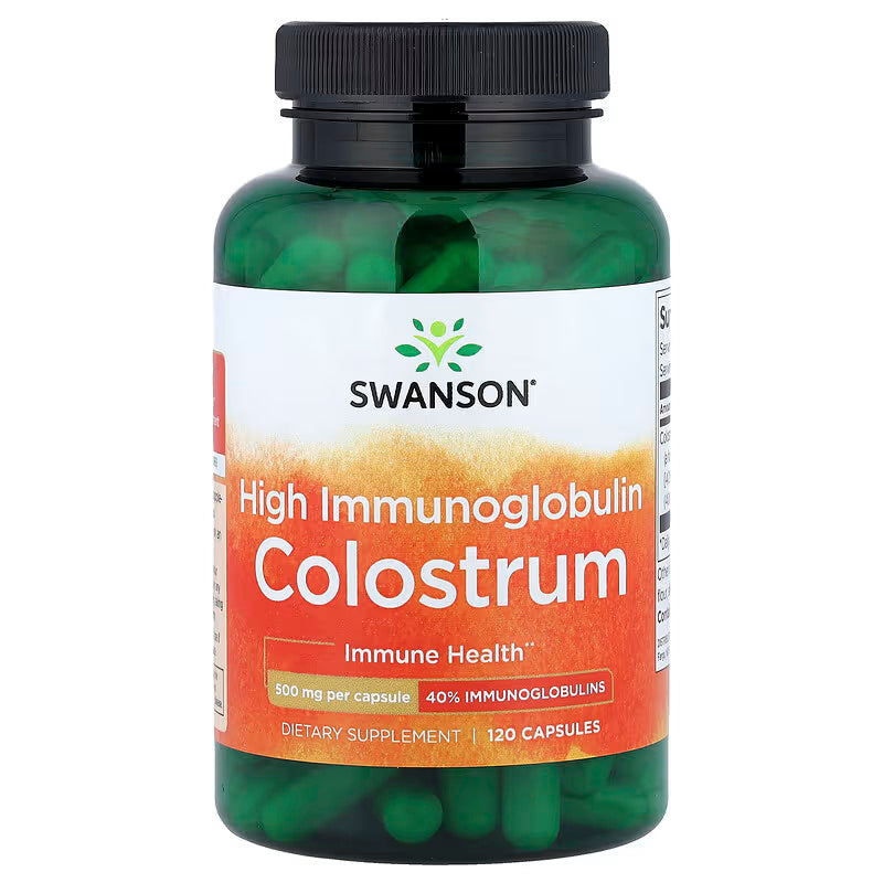 Swanson Vitamins High %40 Immunoglobulin Colostrum Immune Health 120 Caps