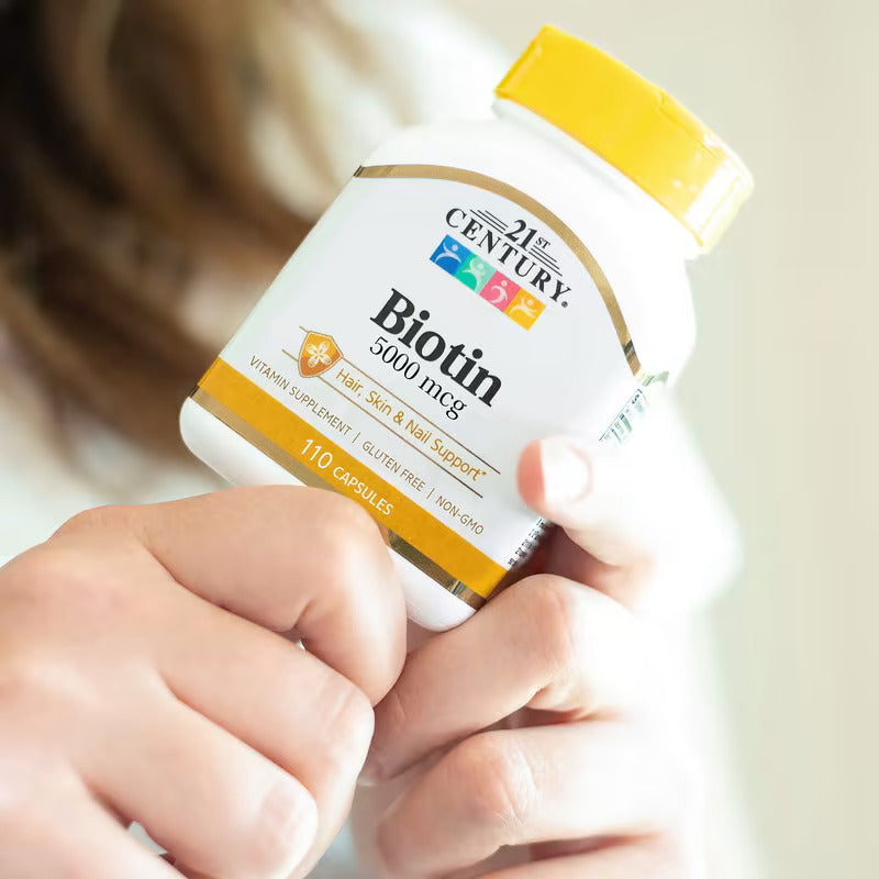 21st Century Biotin Hair + Skin Gluten free 5000 110 Caps - Galeri