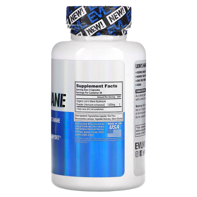 Evlution Organic Lion’s Mane Mushroom Nootropics Brain Support - Galeri