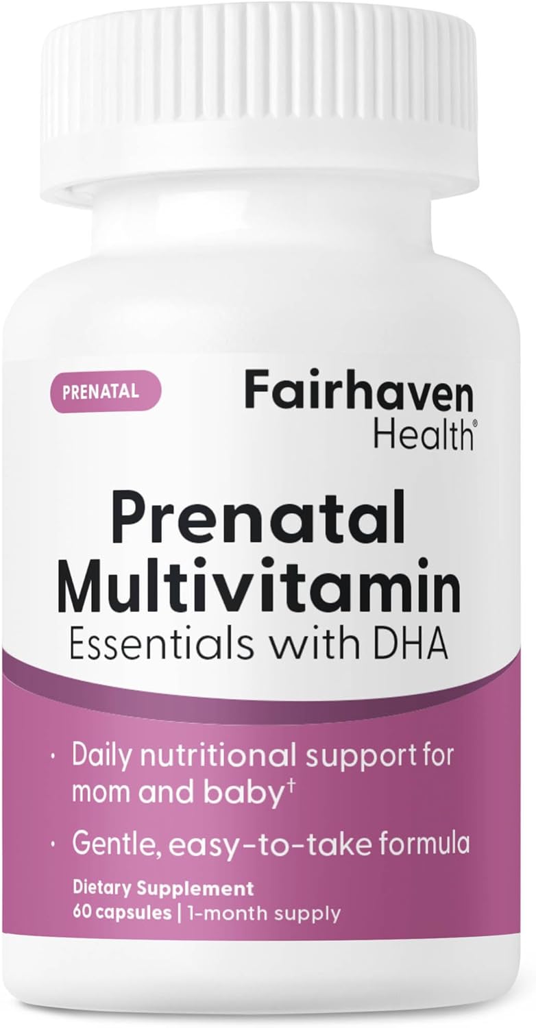 Fairhaven Health Prenatal Women Multivitamin DHA Vitamin Choline Myo-Inositol Citrus Moms & Maternity 60 Caps - Galeri