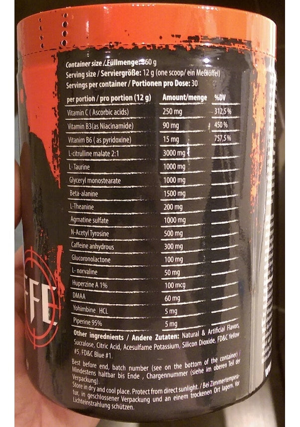 Wunderwaffe II vers. Agmantine Sulfate Yohimbine Dmaa PreWorkout - Galeri