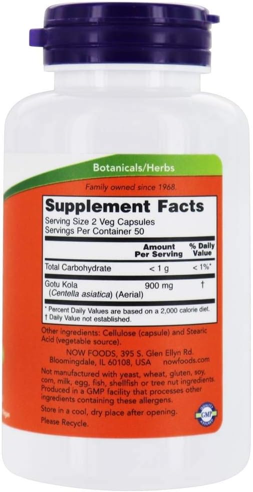 Now Foods Gotu Kola Ayurvedic 450 mg 100 Caps - Galeri