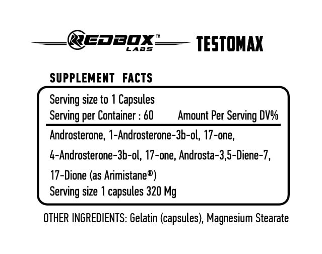Red Box Labs TestoMax Testo Booster 60 Caps - Galeri