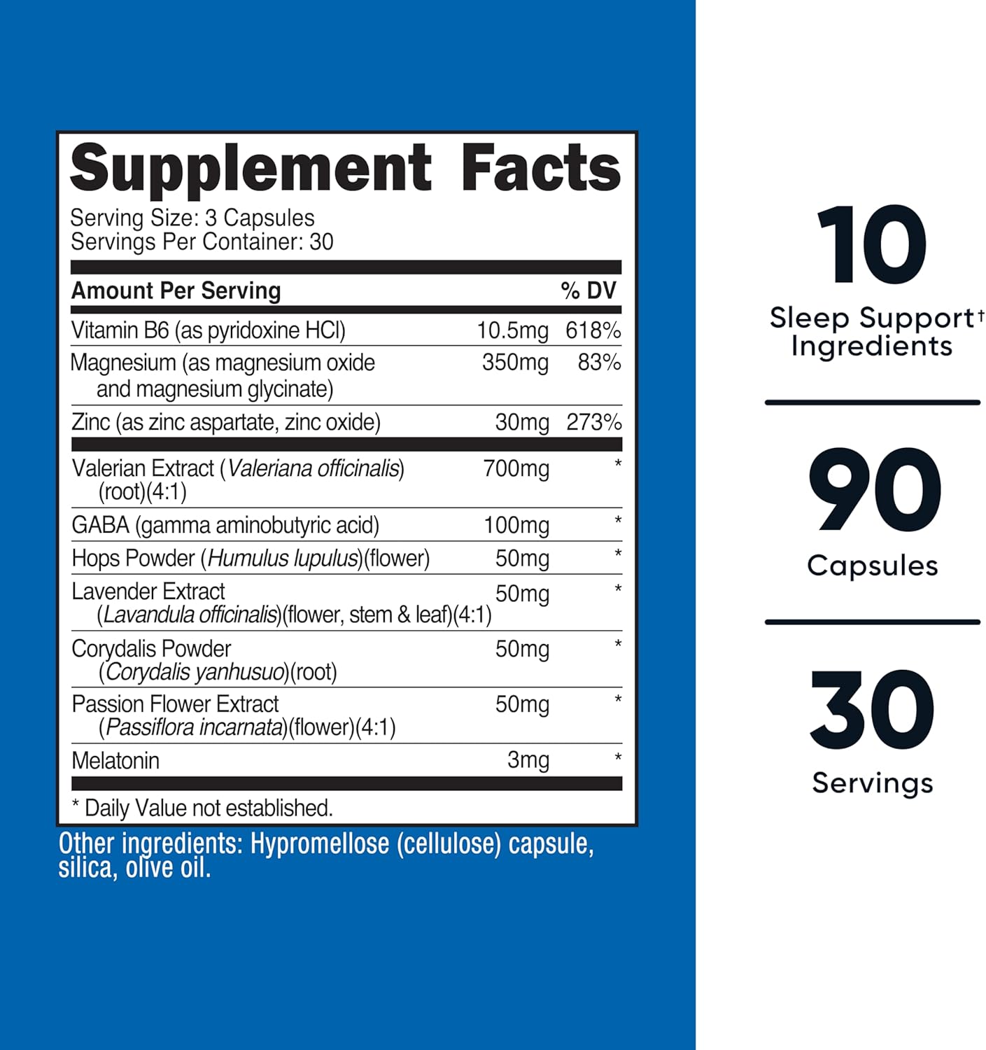 Nutricost Sleep Aid Complex 1330mg 90 Caps Valerian Extract , Gaba , Melatonin , Zinc - Galeri