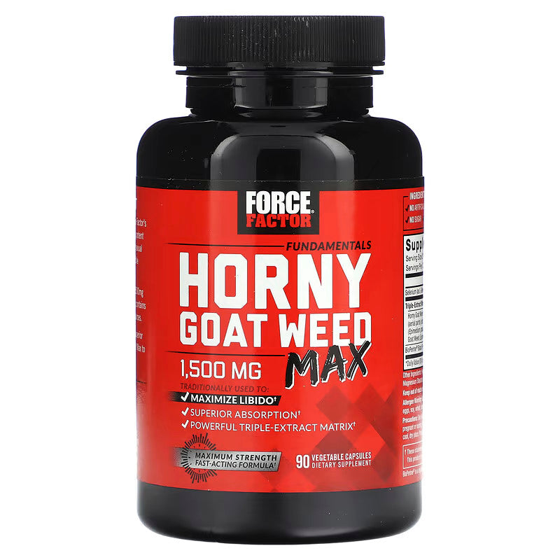 Force Factor Fundamentals Horny Goat Weed Max Maximize Libido 90 Vegetable Capsules - Galeri