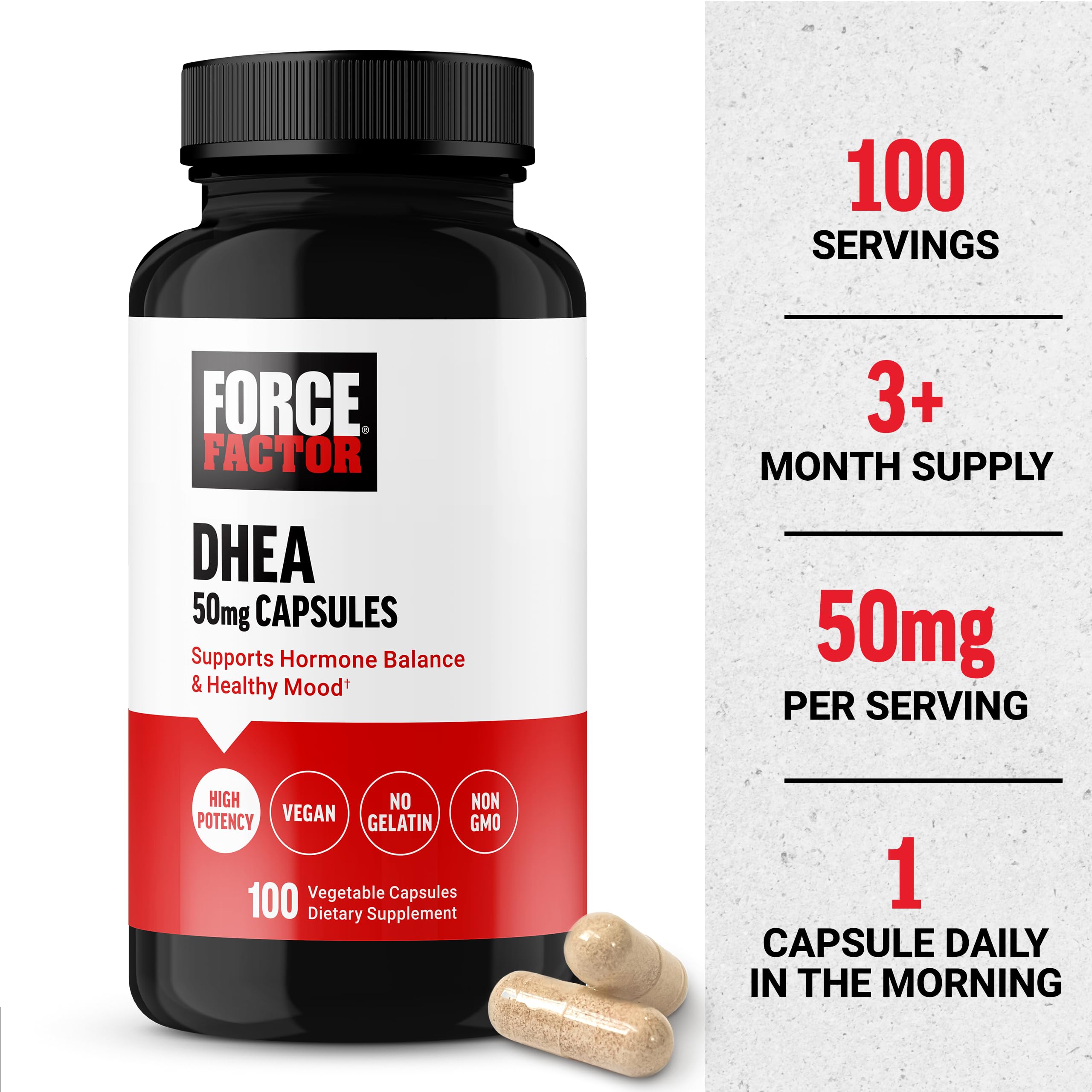Force Factor DHEA 50 mg 100 vegetable capsules - Galeri