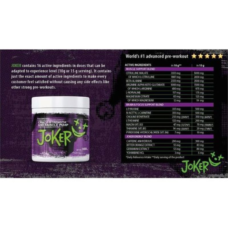 Smart Labs Joker Preworkout 300g - Galeri