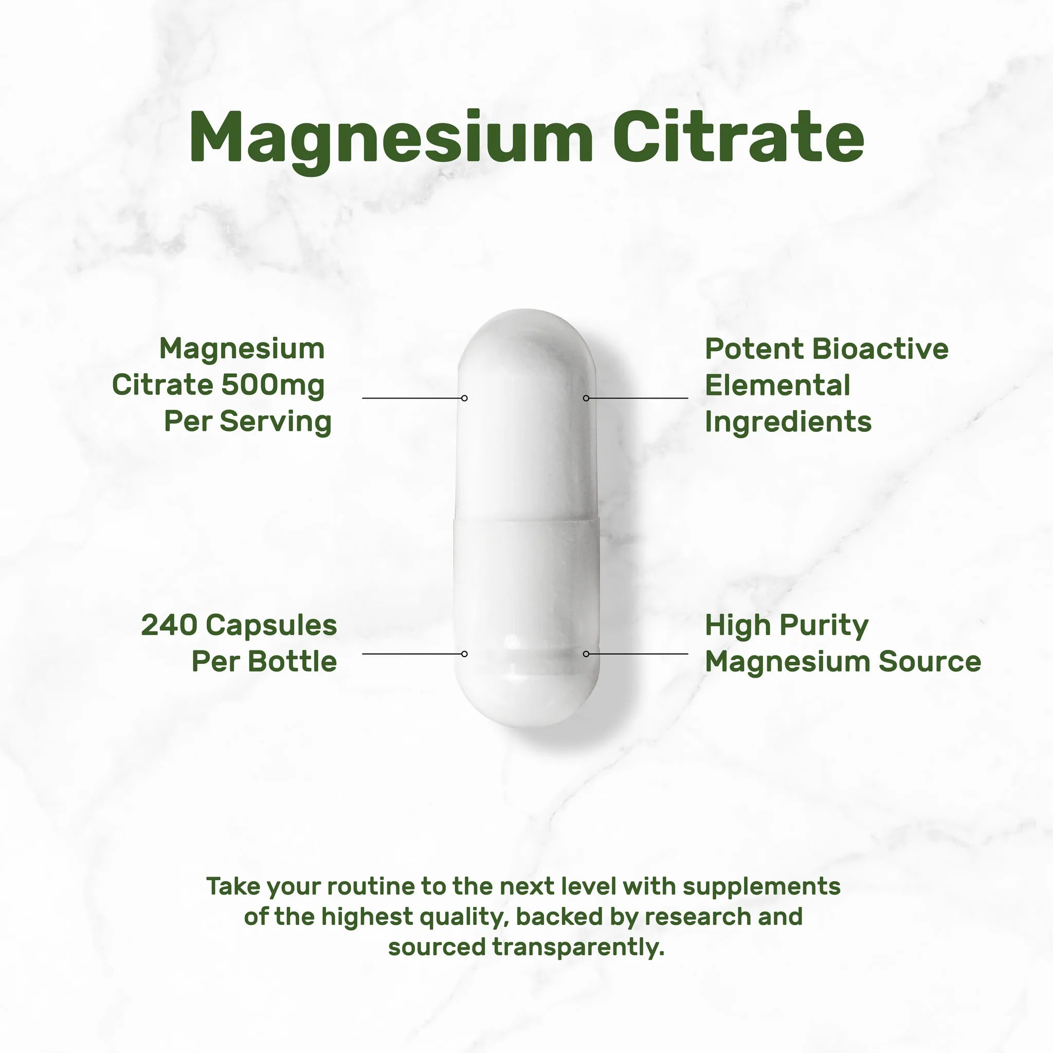 Deal Supplement Magnesium (Magnezyum) Citrate 500mg, 240 Capsules - Galeri