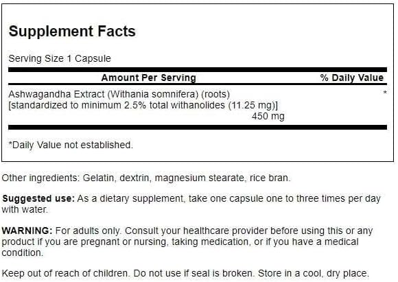 Swanson Ashwagandha Extract 60 Caps - Galeri