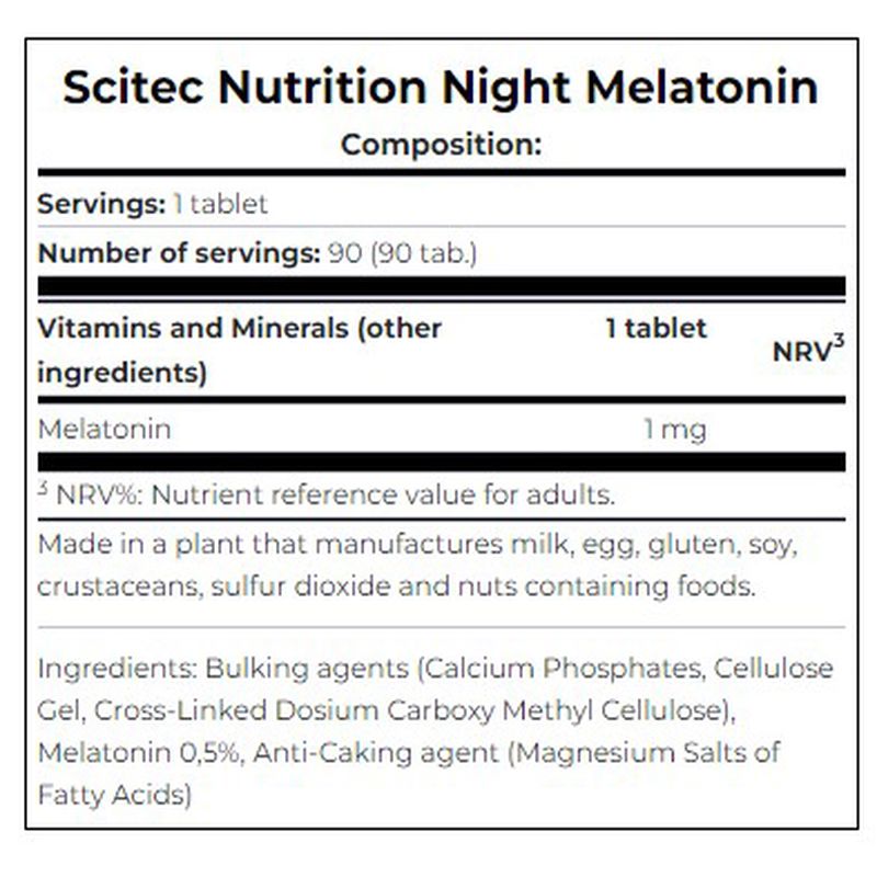 Scitec Night Melatonin 90 tab - Galeri
